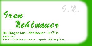 iren mehlmauer business card